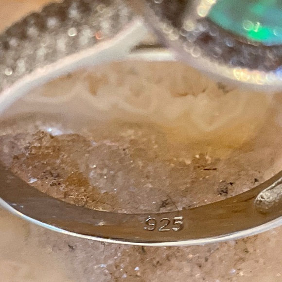 Sterling silver fire opal ring October Birthstone - Picture 4 of 7